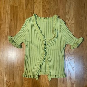 Green lettuce button top